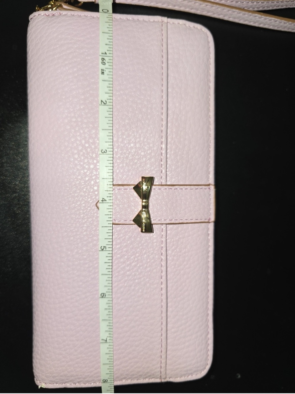 Anne Klein Lavender Bow Zip Around Wristlet Wallet Continental - EUC- Like New - Picture 7 of 7